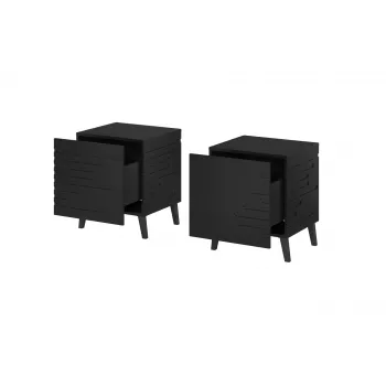Naktsgaldiņš cama meble NOVA 44x40x52 cm matēti melns — 1 atvilktne, 16 mm rāmis