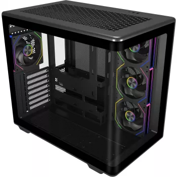 COOLER MASTER Elite 600 ARGB, torņa korpuss melns, rūdīts stikls x2