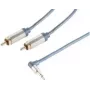 Audio kabelis ShiverPeaks SP-PROFESSIONAL 0,75 m 3,5 mm 2 x RCA zils hroms
