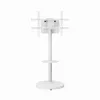 Grīdas TV statīvs GEMBIRD TVS-86TR-01-W 37–86 collu televizoriem, balts, grozāms un slīpējams, VESA 200x200–600x400, max slodze 50 kg
