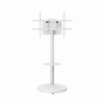 Grīdas TV statīvs GEMBIRD TVS-86TR-01-W 37–86 collu televizoriem, balts, grozāms un slīpējams, VESA 200x200–600x400, max slodze 50 kg