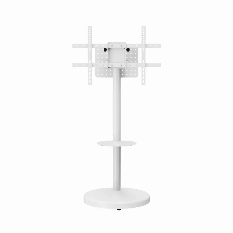 Grīdas TV statīvs GEMBIRD TVS-86TR-01-W 37–86 collu televizoriem, balts, grozāms un slīpējams, VESA 200x200–600x400, max slodze 50 kg