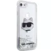 Karl Lagerfeld Original Maciņš iPhone SE 2022/SE 2020/7/8 Cietais Maciņš Ar Mirdzumu Choupette Galva (KLHCI8LNCHCS)