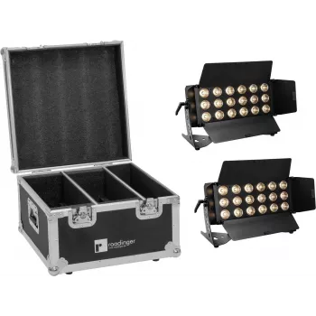 LED gaismu komplekts EUROLITE CLS-18 QCL RGB/WW 18x7W ar transporta kasti