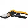 Dārza šķēres Fiskars Plus PowerLever Anvil melni oranža