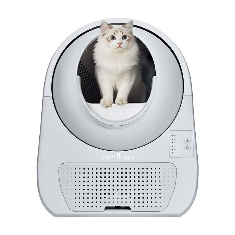 Pašattīrošā kaķu tualete Catlink Scooper Young, pelēka — 13 L, 600×580 mm, 12 V adapteris