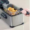 Fritieris Taurus Fry 3 Single — 3 L, 2000 W, nerūsējošais tērauds, regulējams termostats 150–190°C