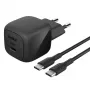 USB-C lādētājs Belkin BOOSTCHARGE 45W PD PPS – kompakts 45W USB-C PD PPS barošanas adapteris