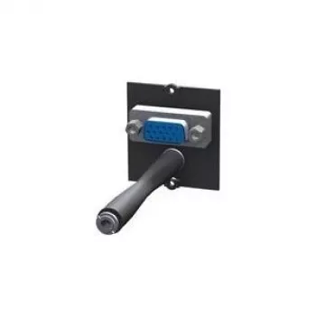 Bachmann Custom modulis - modulāra Faceplate-Snap-In - HD-15, Mini-Phone Stereo 3,5 mm - Melns (917.045)