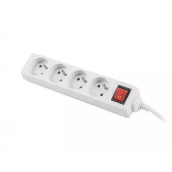 Pagarinātājs Lanberg PS1-04E-0150-W 1.5m 4 Franču Kontaktligzdas Balts