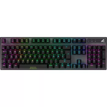 Sharkoon SKILLER SGK20 Red - Mehāniskā tastatūra ar sarkaniem Huano slēdžiem