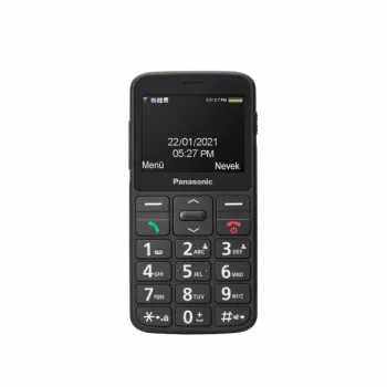 Mobilais telefons Panasonic KX-TU160 — 2.4 collu TFT, Single SIM, 2G, 320×240, Bluetooth, USB-C, 0.3 MP kamera, Melns