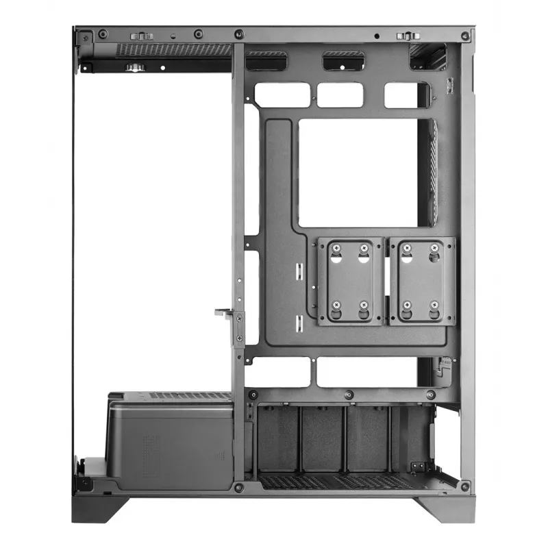 TACENS Mars Gaming MCPRISMA Midi Tornis PC korpuss, Melns, rūdīts stikls, atbalsta ATX/Micro-ATX/Mini-ITX, 2x3.5 collu + 2x2.5 collu sloti