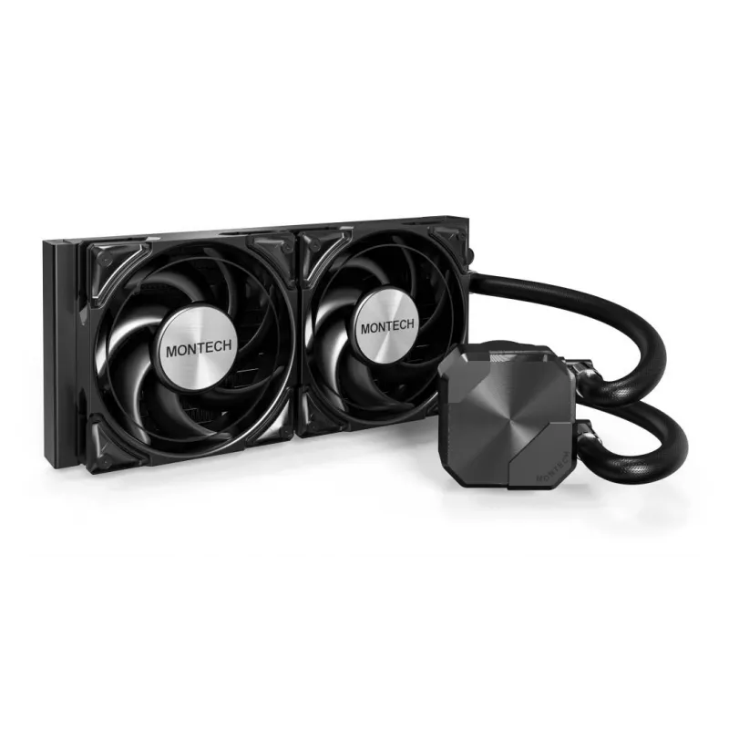Montech HyperFlow Silent 240 procesoru šķidruma dzesēšanas sistēma AIO 240 mm melna