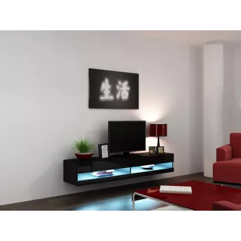 Cama TV statīvs VIGO jauna 30/180/40 melns/melns glancēts