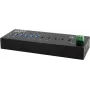 EXSYS GmbH 10-Port USB 3.2 Gen 2x1 Metāla HUB, 4x USB-C + 6x USB-A (EX-12280HMS)