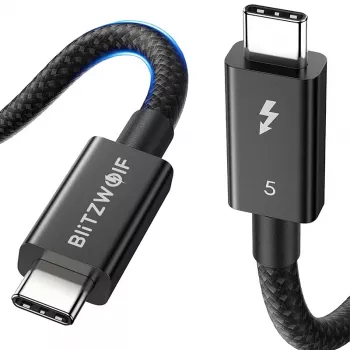 USB-C kabelis BlitzWolf BW-HDC8 1.5 m 240W melns