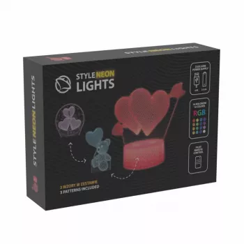 Manta SNL115RGB LED dekoratīvā lampa ar 3D sirds efektu