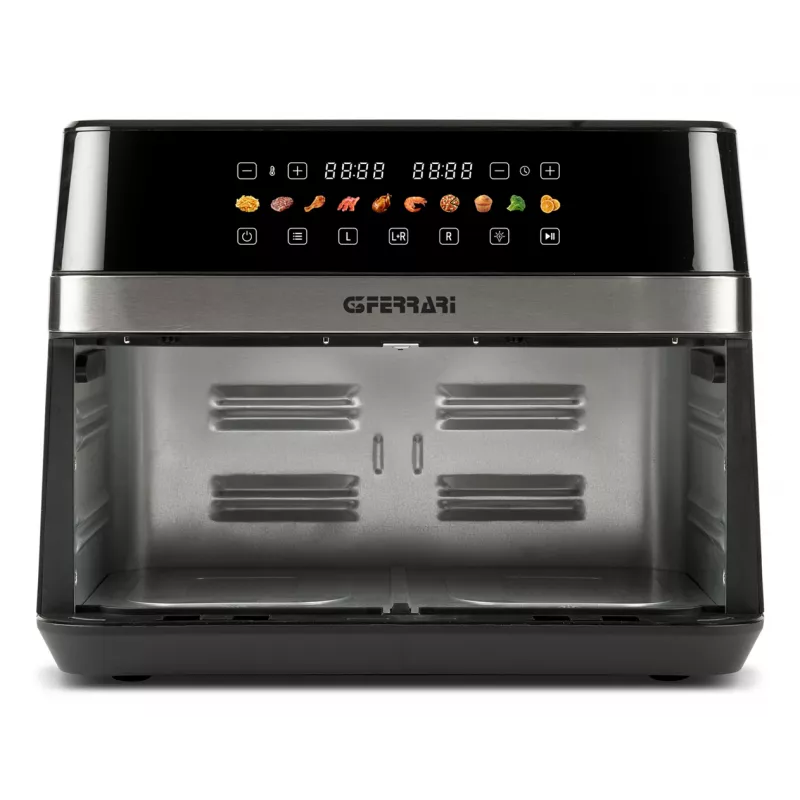 G3 Ferrari G10223 dubultā fritētava 12 L 2200 W karstā gaisa fritētava melna, nerūsējošais tērauds