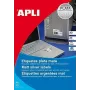 Agipa 10070 etiķete sudraba poliesters 63.5 x 29.6 mm laikapstākļiem izturīga, netīrumiem noturīga