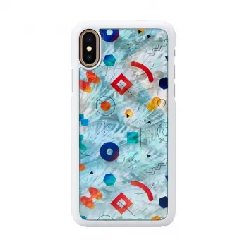 Telefona maciņš iKins iPhone XS / iPhone X S – balts poppin rock aizsargvāciņš