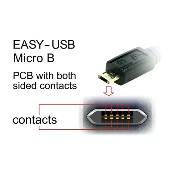 USB kabelis DeLOCK 83854 USB 2.0 3m USB A Micro-USB B Melns