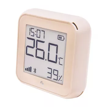 Temperatūras un mitruma sensors Shelly H&T Gen3 WiFi — kompakts bezvadu vides sensors (Mocha)