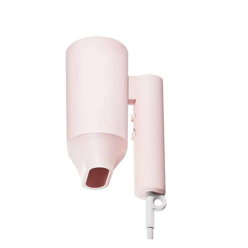 Fēns Xiaomi H101 1600 W, salokāms ceļojumu modelis, jonu, 2 temperatūras iestatījumi, 1,7 m vads, rozā