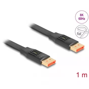 DeLOCK DisplayPort plakana lentes kabelis 8K 60 Hz 1 m