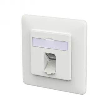 METZ CONNECT Savienojuma ligzda E-DAT C6A LSA++ 1 Ports UP satiksmes balta