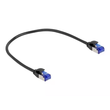 DeLOCK RJ45 Cat.6A S/FTP Slīpais tīkla kabelis 0,25 m Melns