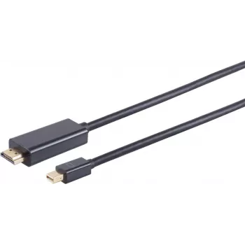Mini DisplayPort uz HDMI kabelis ShiverPeaks BS10-53025, 1 m, apzeltīti kontakti, vīriešu-vīriešu