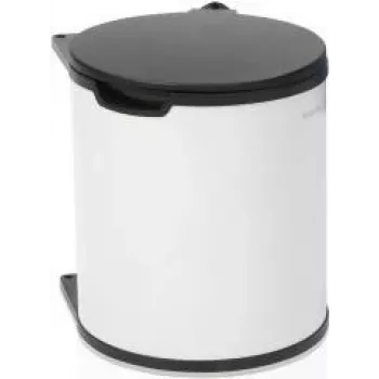 Iebūvējamais atkritumu konteiners Brabantia 428081 15L Apaļš Melns Balts
