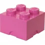 LEGO Storage Brick 4 rozā – plastmasas saliekama glabāšanas kaste sīklietām
