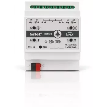 Satel KNX-DIM21 viedās mājas dimmera izpildmehānisms DIN sliedei