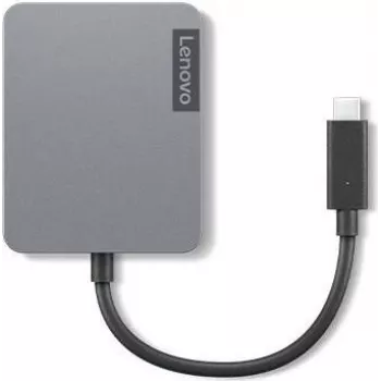 USB-C ceļojumu centrmezgls Lenovo SC11A30368 ar 4 portiem, ieskaitot HDMI un Ethernet