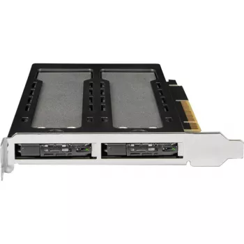 Mobilais M.2 NVMe plauktiņš RAIDSONIC ToughArmor MB842MP-B — 2 izņemami sloti, PCIe 4.0 x16