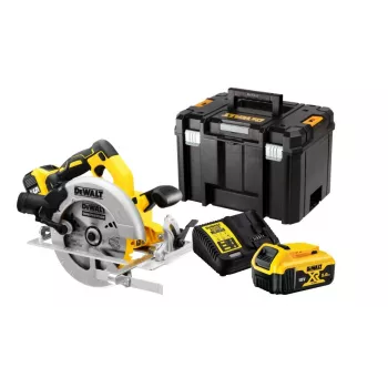 DeWALT DCS570P2-QW bezvadu ripzāģis 18.4 cm Sudrabs, Dzeltens 5500 RPM