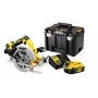 DeWALT DCS570P2-QW bezvadu ripzāģis 18.4 cm Sudrabs, Dzeltens 5500 RPM