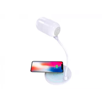 Terratec Charge AIR Light & Sound - galda lampa ar bezvadu lādētāju un skaļruni