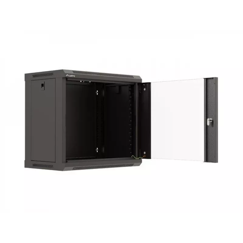 Pie sienas montējams tīkla skapis LANBERG WF03-5309-10B, 9U, 500×350×540 mm, max slodze 60 kg, melns