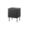 Naktsgaldiņu komplekts Cama Meble SIENA 2 gab., 44,5×40×59 cm, melns matēts, MDF un skaidu plātne