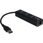Inter-Tech Argus IT-310 - USB 3.0 un Gigabit Ethernet centrmezgls