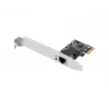 Iekšējā tīkla karte LANBERG PCE-1GB-201, PCI Express, 1× RJ-45 Gigabit (1000 Mbit/s), melna
