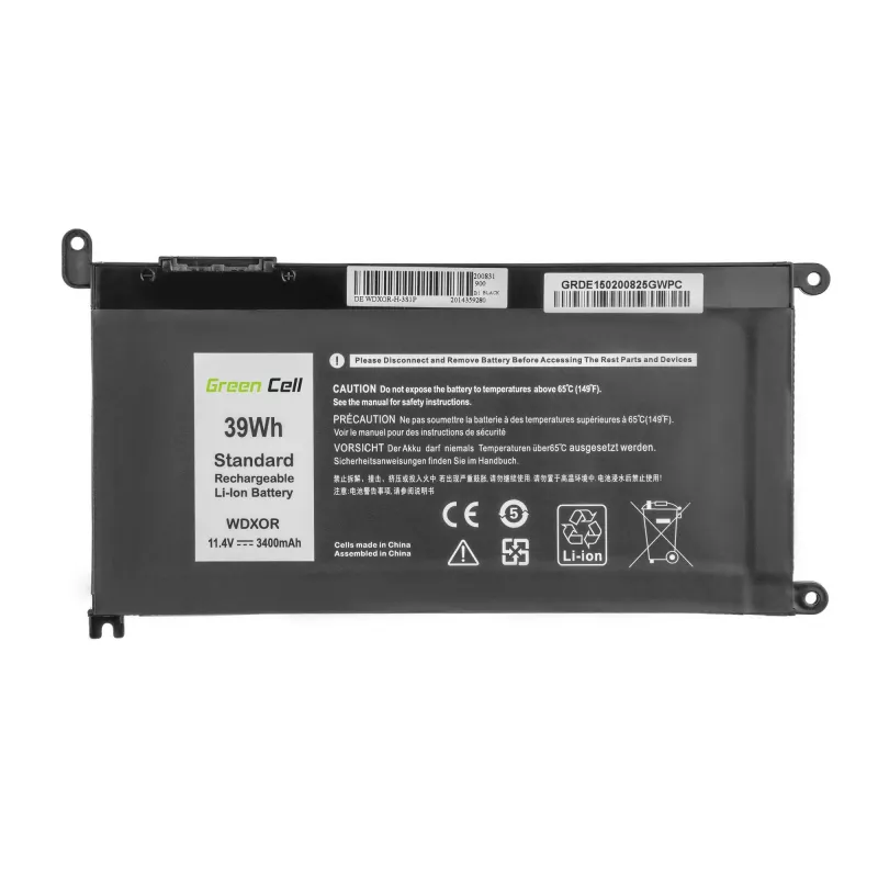 Green Cell DE150 akumulators DELL Inspiron — LiPo 11.4V 3400mAh, melns, 1 gab.