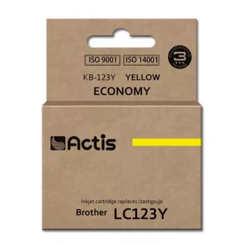 Actis KB-123Y tinte (aizvieto Brother LC123Y/LC121Y; standarta; 10 ml; dzeltena)