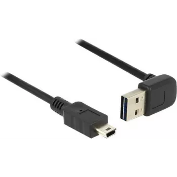 USB kabelis DeLOCK 85184 USB 2.0 0,5m USB A Mini-USB B Melns