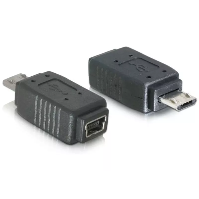 Adapteris USB micro-B vīrišķais uz mini USB 5-pin DeLOCK 65063