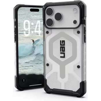 UAG Urban Armor Gear Pathfinder MagSafe Maciņš Apple iPhone 17 Pro ledus (caurspīdīgs)/Sudrabs 114551114333