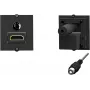 Kontaktligzda HDMI + 3,5 mm Bachmann 917.189, 1 modulis, melna